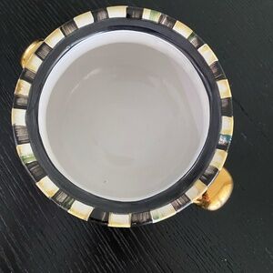 MACKENZIE CHILDS CERAMIC LUGGED CHOWDER BOWL   "NO LID"